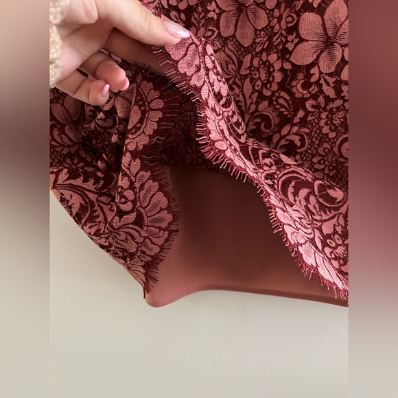 For Love and Lemons Theodora Mauve Bell Sleeve Lace Dress - Picture 4 of 7